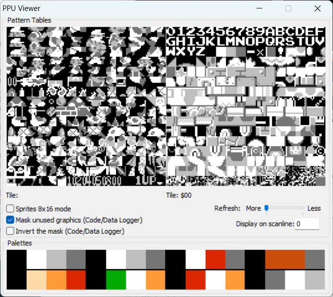 FCEUX PPU Viewer