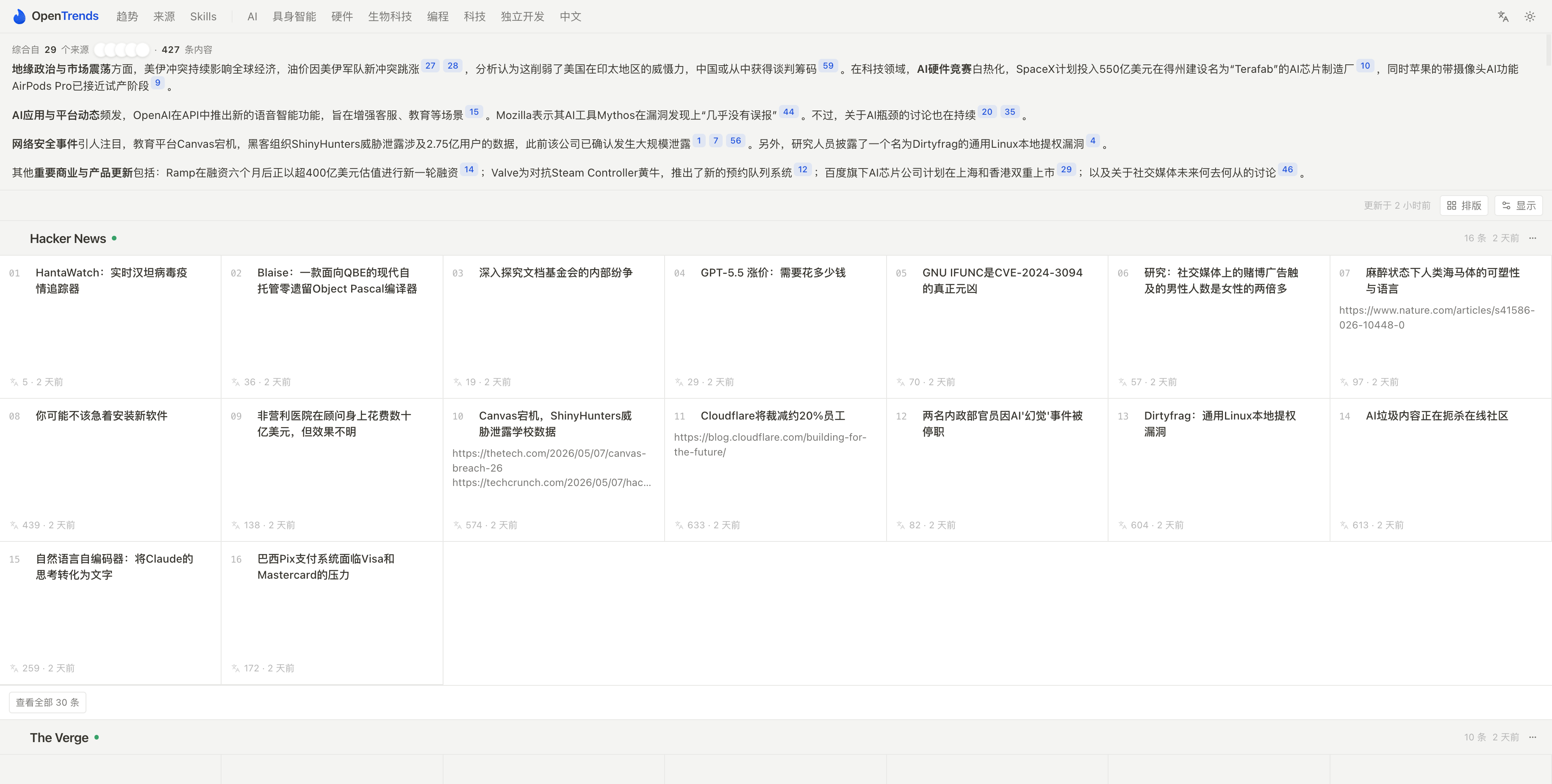 OpenTrends 中文首页